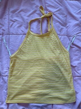 American Eagle Yellow Striped Halter